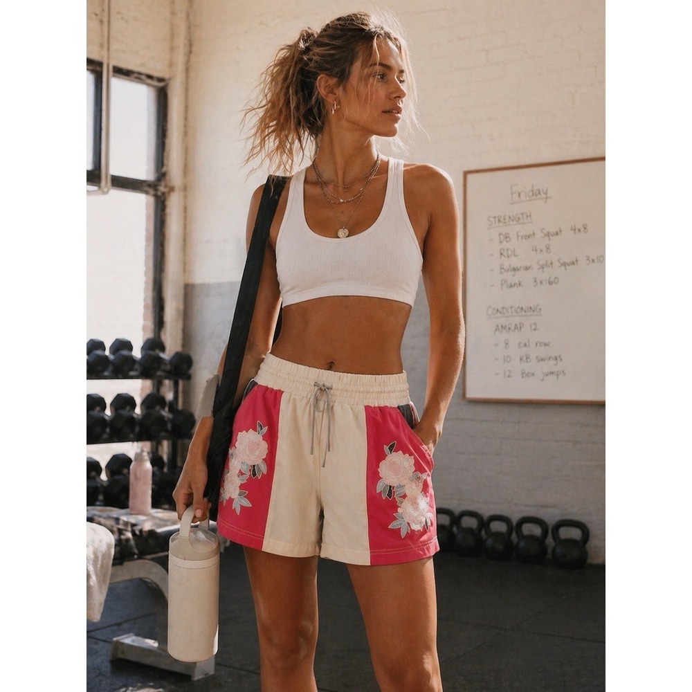 Free People Movement Women's In The Ring Shorts Pink Size XS NWT ($78 retail)